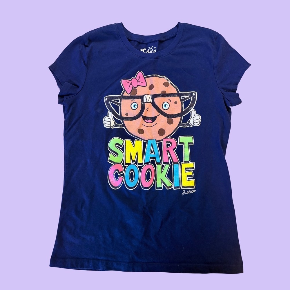 Y2K Justice Smart Cookie Baby Tee Scene Short Sleeve T-Shirt #17